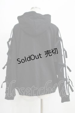 画像3: Candy Stripper / RIBBON SWEAT HOODIE 2 ブラック H-25-05-03-1012-PU-TO-KB-ZH