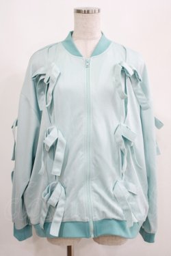 画像1: Candy Stripper / IMMATURE RIBBON BLOUSON  ライトブルー H-25-05-03-1013-PU-JA-KB-ZH
