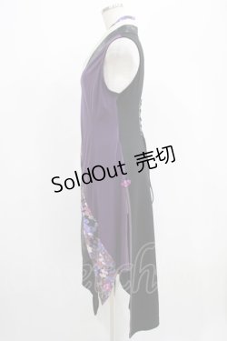 画像2: Qutie Frash / 着物チュニック  黒×紫 H-25-05-03-1014-QU-TO-KB-ZH