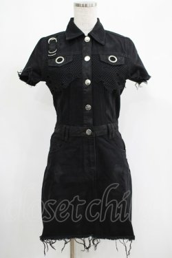 画像1: KILL STAR / Ree-Vival Denim Dress XS ブラック H-25-05-03-1002-SL-OP-KB-ZH