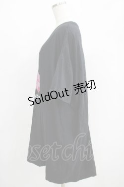 画像2: Candy Stripper / HIDE AND SEEK BIG BIG Tシャツ  黒 H-25-05-03-1017-PU-TO-KB-ZH