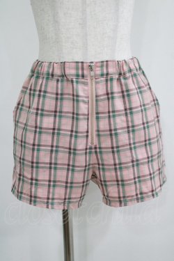 画像1: Candy Stripper / COZY CHECK SHORTパンツ 2 ピンクベージュ H-25-05-03-1027-PU-PA-KB-ZH