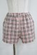 画像1: Candy Stripper / COZY CHECK SHORTパンツ 2 ピンクベージュ H-25-05-03-1027-PU-PA-KB-ZH (1)