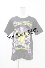 LISTEN FLAVOR / 左右田和一のモーターTシャツ M 黒 H-25-05-04-039-PU-TO-KB-ZH