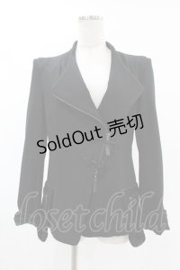 Qutie Frash / チャイナボタンZIPジャケット  黒 H-25-05-04-045-QU-JA-KB-ZH