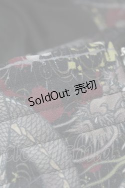 画像3: Qutie Frash / 和柄切替ライダースジャケット  黒 H-25-05-04-048-QU-JA-KB-ZH