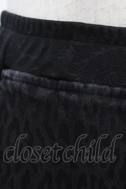 画像3: Qutie Frash / 切替スキニーパンツ  黒×レオパード×メッシュ H-25-05-04-007-QU-PA-KB-ZH