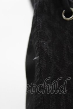 画像4: Qutie Frash / 切替スキニーパンツ  黒×レオパード×メッシュ H-25-05-04-007-QU-PA-KB-ZH