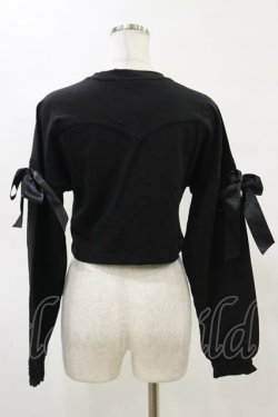 画像2: KILL STAR / Ray Crop Sweater XS ブラック H-25-05-04-1047-SL-TO-KB-ZH