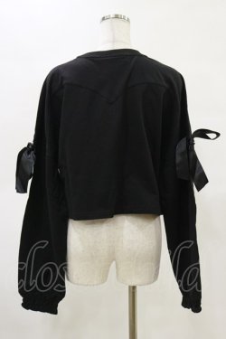 画像2: KILL STAR / Ray Crop Sweater XXL ブラック H-25-05-04-1049-SL-TO-KB-ZH