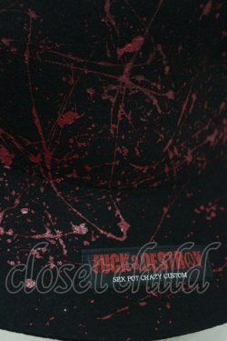 画像3: SEX POT ReVeNGe / カスタムペイントハット  黒×赤 H-25-05-04-1014-SP-AC-KB-ZH