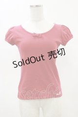 MILK / SWEET パフ Tee  赤 H-25-05-04-1021-ML-TO-KB-ZH