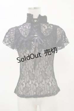 画像1: KILL STAR / Sylvia Lace Top XS ブラック H-25-05-04-1025-SL-TO-KB-ZH