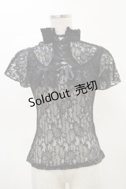 画像1: KILL STAR / Sylvia Lace Top XS ブラック H-25-05-04-1026-SL-TO-KB-ZH