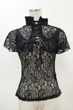 画像1: KILL STAR / Sylvia Lace Top XS ブラック H-25-05-04-1027-SL-TO-KB-ZH