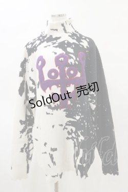 画像1: KILL STAR / Slime Time Knit Sweater L 白×黒 H-25-05-04-1037-SL-TO-KB-ZT377