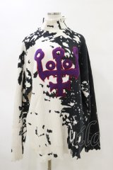 KILL STAR / Slime Time Knit Sweater L 白×黒 H-25-05-04-1038-SL-TO-KB-ZH