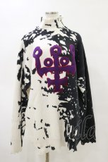 画像1: 【SALE】KILL STAR / Slime Time Knit Sweater L 白×黒 H-25-05-04-1038-SL-TO-KB-ZT377 (1)