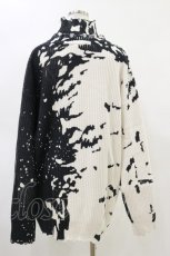 画像2: 【SALE】KILL STAR / Slime Time Knit Sweater L 白×黒 H-25-05-04-1038-SL-TO-KB-ZT377 (2)