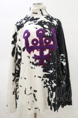 KILL STAR / Slime Time Knit Sweater L 白×黒 H-25-05-04-1039-SL-TO-KB-ZH