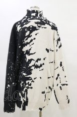 画像2: 【SALE】KILL STAR / Slime Time Knit Sweater L 白×黒 H-25-05-04-1039-SL-TO-KB-ZT378 (2)