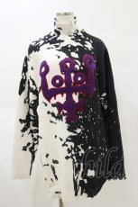 画像1: 【SALE】KILL STAR / Slime Time Knit Sweater XS 白×黒 H-25-05-04-1041-SL-TO-KB-ZT379 (1)
