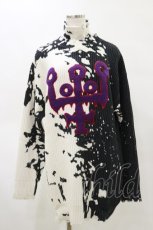 画像1: 【SALE】KILL STAR / Slime Time Knit Sweater XS 白×黒 H-25-05-04-1042-SL-TO-KB-ZT378 (1)