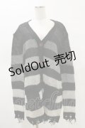 KILL STAR / Stripe Of Evil Cardigan XS ブラック H-25-05-04-1044-SL-TO-KB-ZT380