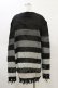 画像2: KILL STAR / Stripe Of Evil Cardigan XS ブラック H-25-05-04-1044-SL-TO-KB-ZH (2)