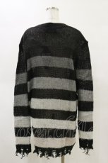 画像2: 【SALE】KILL STAR / Stripe Of Evil Cardigan XS ブラック H-25-05-04-1045-SL-TO-KB-ZT389 (2)
