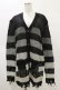 画像1: KILL STAR / Stripe Of Evil Cardigan XS ブラック H-25-05-04-1046-SL-TO-KB-ZT389 (1)