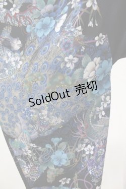 画像5: Qutie Frash / 着物ショートカーデ  黒×青 H-25-05-04-013-QU-TO-KB-ZH