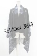 Qutie Frash / バックメッシュ着物カーディガン  黒×紺 H-25-05-04-014-QU-TO-KB-ZH