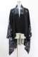 画像1: Qutie Frash / バックメッシュ着物カーディガン  黒×紺 H-25-05-04-014-QU-TO-KB-ZH (1)