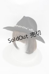 SEX POT ReVeNGe / チェーンチャーム付ハット  黒 H-25-05-04-003-SP-AC-KB-ZH