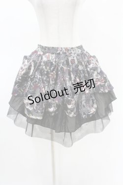 画像1: Qutie Frash / ギャザータックスカート  黒 H-25-05-04-020-QU-SK-KB-ZH