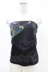 Qutie Frash / 切替ベアトップキャミ  黒 H-25-05-04-021-QU-TO-KB-ZH