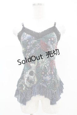画像1: Qutie Frash / 和柄キャミ  紺 H-25-05-04-024-QU-TO-KB-ZH