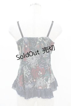 画像2: Qutie Frash / 和柄キャミ  紺 H-25-05-04-024-QU-TO-KB-ZH