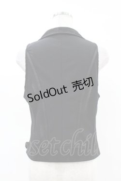 画像2: Qutie Frash / ダブルベルトZIPベスト  黒 H-25-08-10-004-QU-TO-KB-ZH