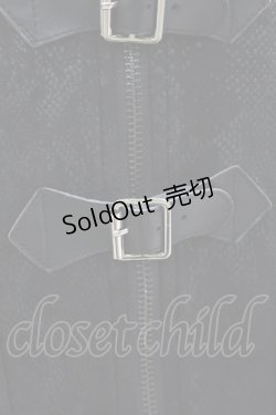 画像3: Qutie Frash / ダブルベルトZIPベスト  黒 H-25-08-10-004-QU-TO-KB-ZH