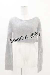 Melt the lady / クロップドニット Free グレー H-25-05-05-041-PU-TO-NS-ZH