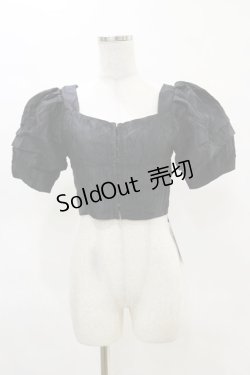 画像1: Melt the lady / クロップドトップス Free ブラック H-25-05-05-050-PU-TO-NS-ZH