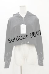 Melt the lady / ベロアフードパーカー Free ブラック H-25-05-05-052-PU-TO-NS-ZH