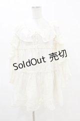 Melt the lady / フリルロングブラウス Free オフ H-25-05-05-054-PU-BL-NS-ZH