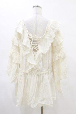 画像2: Melt the lady / フリルロングブラウス Free オフ H-25-05-05-054-PU-BL-NS-ZH