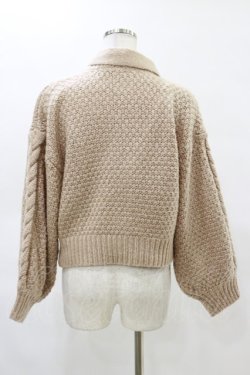 画像2: F&A / ボウタイ付きケーブルニットプルオーバー Free PINK BEIGE H-25-05-05-056-LO-TO-NS-ZH