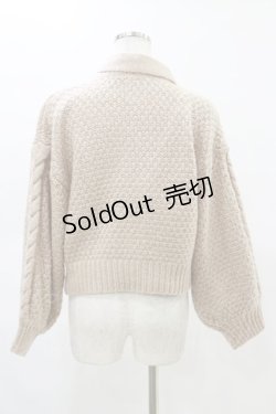 画像2: F&A / ボウタイ付きケーブルニットプルオーバー Free PINK BEIGE H-25-05-05-056-LO-TO-NS-ZH