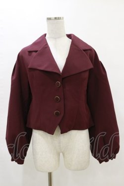 画像1: axes femme POETIQUE / ビットバックデザインジャケット M ボルドー H-25-05-05-058-AX-JA-NS-ZH