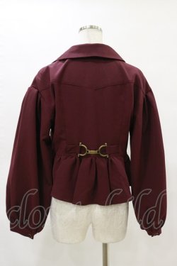画像2: axes femme POETIQUE / ビットバックデザインジャケット M ボルドー H-25-05-05-058-AX-JA-NS-ZH
